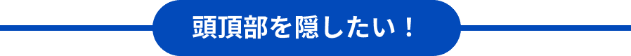 頭頂部を隠したい